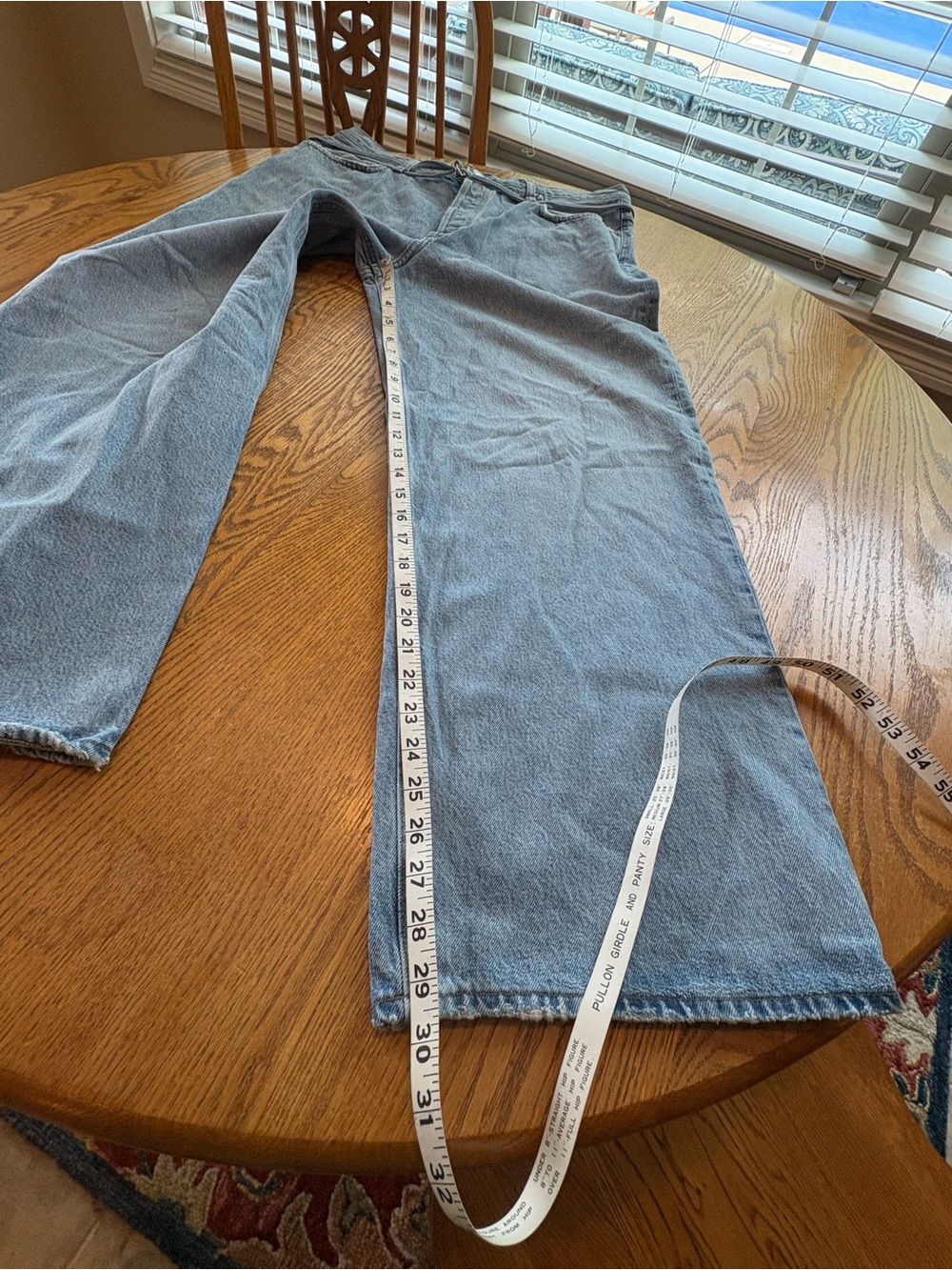 AGOLDE Emmi Wide Leg High Rise Jeans Size 30 Light Wash Thin Belt 30” Ins - Picture 9 of 15